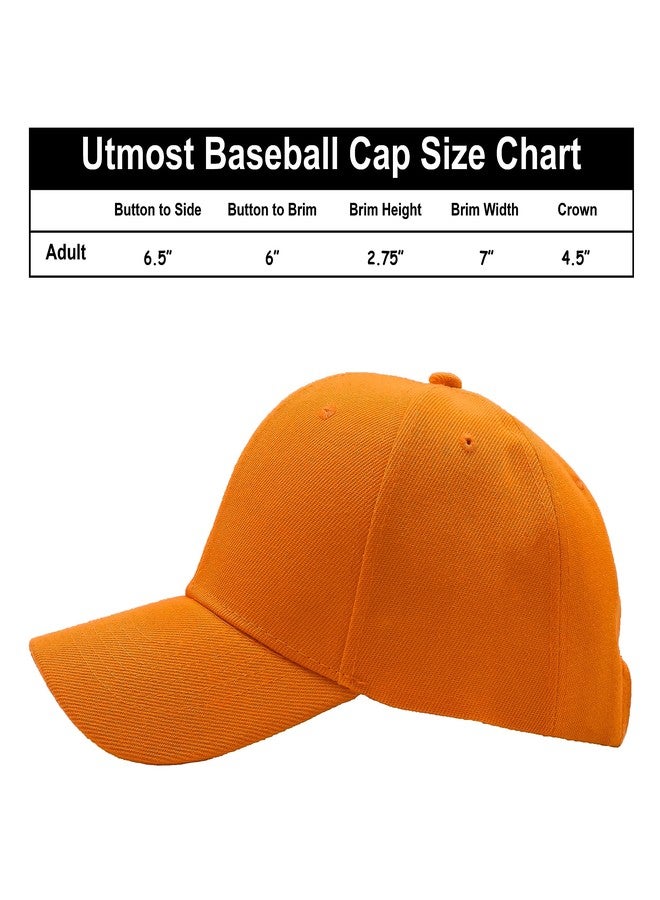 Utmost Structured Baseball Cap with Adjustable Closure - Performance Hat for Outdoor Activities and Custom Embroidery (1pc Orange) - Image 4